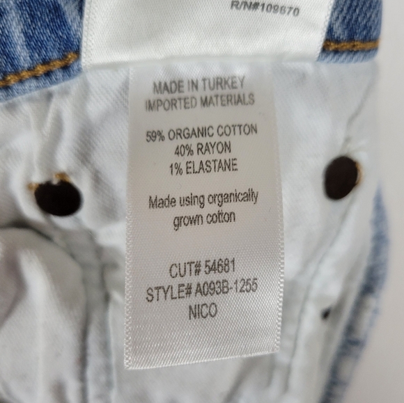 Agolde Nico High Rise Button Fly Straight Slim Jeans Size 25 Organic Cotton Jean - Picture 5 of 8